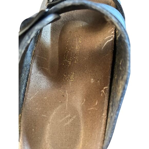 Birkenstock Arizona Two-Strap Sandals Blue Leather Size 39 (US Women’s 8) - Picture 5 of 10